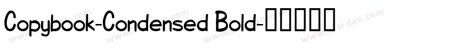 Copybook-Condensed Bold字体转换